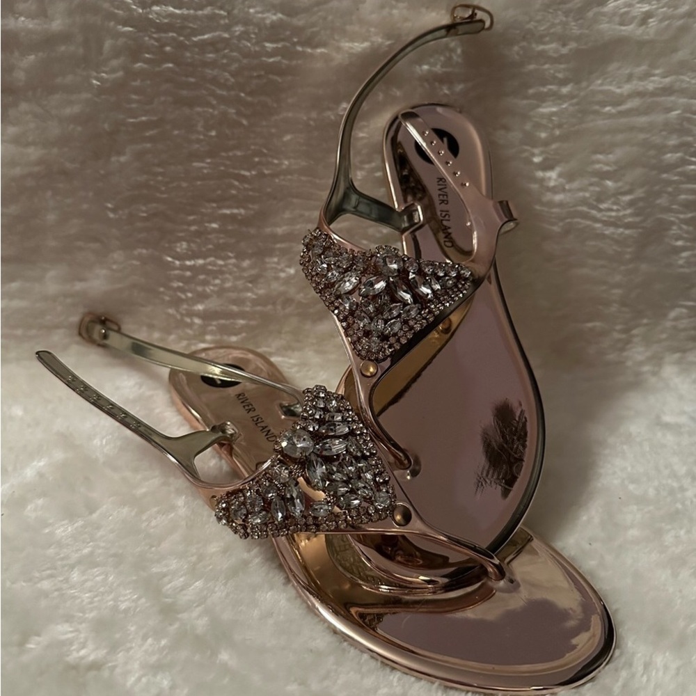 Rose gold sandals